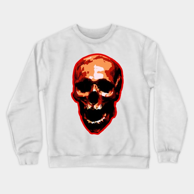 Zed The Red Dead Skeleton Head Crewneck Sweatshirt by Backwoods Design Co